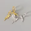 Silvology 925 Sterling Silver Parrot Hoop Earrings Micro Zircon Animal Creative ELegant Cute Earrings For Women 2020 New Jewelry8438638