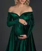 Longue maternité Robe de poussée Pleuche Elegence Robes de grossesse Photographie Maxi Maternité Robe Photo Prop pour femmes enceintes 20201