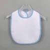 Sublimatie leeg baby bib diy thermische transfer baby bochtdoeken waterdichte bib kind product 5 kleuren DHL gratis verzending