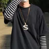 Big Gold Diamond Dollar Wisiorek Neckalce, Osobowość Rap Naszyjnik uliczny, Hip Hop Swager Wisiorek Łańcuchy NPT1433