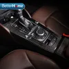 Bilinteriör Carbon Fiber Gear Shift Panel Knappar Armstöd Box Auto Stickers för Audi A3 S3 Bil Styling Tillbehör