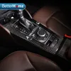 Interni auto in fibra di carbonio Pulsanti del pannello del cambio Bracciolo Box Adesivi per auto per Audi A3 S3 Accessori per lo styling dell'auto