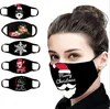 Maschera natalizia Babbo Natale Stampa Copribocca calda Lavabile riutilizzabile Maschere nere Decorazione natalizia Copribocca per feste LSK1325-3