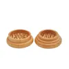 Honeypuff 53mm 2 -stycken Lychee Natural Wood Cigarett Tobacco Spice Herb Grinder Smoke Crusher Muller Handmade8328233