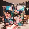 Blue Ray Rose Flower dla iPhone 12 11 Pro Max X XR XS Max 8 7 Plus Square Telefon Case for for Samsung Galaxy S20 Note 20ultra