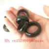 Natuurlijke Zwart Groene Hetian Jade Ring Chinese Jadeite Amulet Obsidian Charm Sieraden Hand Gesneden Ambachten Geschenken voor Vrouwen Mannen