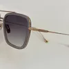 남성 파일럿 스퀘어 선글라스 금속 골드 블랙 소용돌이 브라운 그라데이션 렌즈 7806 패션 선글라스 선글라스 썬은 상자와 함께 새로운 안경
