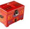 3 طبقة مقبض الخطف الصينية خمر خشبية تخزين مربع مع قفل ديكور المنزل انزلاق درج مجوهرات ماكياج مربع هدية عيد الميلاد الزفاف