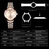 Civvo Luxury Crystal Watch Femmes étanche à rose rose Sangle en acier dames montres de poignet Bracelet Bracelet Relogio Feminino T11547155