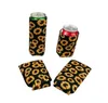 Slim Can Sleeve Sunflower Neoprene Insulator Cooler Baseball Can Holder Water Bottle Covers Bottle Case Pouch Leopard Flower