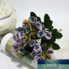 20 головок искусственные цветы Дешевые для домашних декоративных горшок свадьба Decora DIY Scrapbooking поддельные растения шелковые розы букет 15 шт.