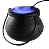 Maszyna mgła Oświetlenie Kolor Zmiana Lampa Halloween Atomizer Popular Model Rekwizyty Witch Pot Black Flame Basin Horror Atmosfera Scena Układ