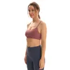 Sujetador de yoga con honda en forma de Y, ropa de gimnasia para la espalda, sujetador deportivo para mujer, ropa interior reunida de color sólido, entrenamiento para correr, atlético, a prueba de golpes, fitness, camisetas sin mangas lu