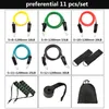 11pcs/set Fitness Resistance Bands Tubes Yoga Pu Rope Sport Fitness Gum Workout Exercise Bands Gym Sport Rubber Expander FY70075330377