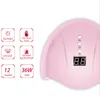 Nail Art Tool 36W УФ-светодиодная лампа сушилки для ногтей для всех типов гель USB 12LEDS УФ-лампа для машинного отверждения с таймером 30s / 60/99s