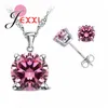 Gratis schip Top Sale CZ Cubic Zirconia Goede Kwaliteit 925 Sterling Zilveren Sieraden Sets Stud Earring Hanger Ketting Sieraden Sets