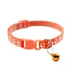 Empreinte chien chat cloche collier réglable extérieur confortable en Nylon colliers pour animaux de compagnie pour chat petits chiens chiots fournitures pour animaux de compagnie