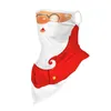 25 1PC Christmas Print Seamless Ear Mask Sports Scarf Neck Tube Face Riding Mask Hanging Ear Cover Scarf Men Women Bandana6342584