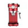 牛乳の蒸気機能を備えた15barの半自動エスプレッソのコーヒー機械の家庭用コーヒーメーカー220V赤い色850W