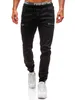 Jeans pour hommes hommes décontracté printemps et automne mode lavé en détresse mince fermeture éclair manchette sport Denim pantalon mâle crayon Pants1