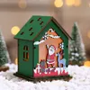 Cabina sospesa in legno a LED S M L Ciondolo decorativo da appendere natalizio Ciondolo in legno per casa Ornamenti natalizi GWE17004600349