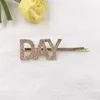 Women Hairpins Hair Clips Girls Barrettes Letter Rhinestone Bobby Pins Bangs Clips Headwear Jewelry Fashion Hair Accessories