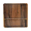 Vassoio rotante in legno naturale 190 * 190 mm forma quadrata a forma di vassoio in legno fatto a mano per il tabacco Cigarte Rotolo PAPER Grinder Maker Plate