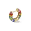 High Quality Czech Stone Diamond Hoop Earrings Jewelry Women Fashion Sold by Piece Multi Colors Free Choice