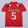 Wsk Custom Texas Tech TTU Football Jersey NCAA College Wesley High Tony Jones Eli Howard Erik Ezukanma R.J. Turner T. J. Vasher Brooks Crabtree