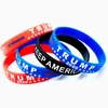 Donald Trump Biden President 2020 Smycken Silikon Armband Gummi Armband Armband Förvara Amerika Stora Stripe Banglethree Färger