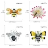 유명한 브랜드 디자인 곤충 시리즈 브로치 여성 섬세한 작은 꿀벌 브로치 크리스탈 라인톤 핀 브로치 보석 선물 Girl7840592