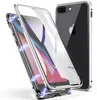 Double-Sided Tempered Glass Metal Bumper Anti-Drop Protector Magnetic Cover Case For iPhone 11 Pro MAX X XS MAX XR iPhone 6 6S 7 8 Plus SE