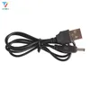 500 stks / partij USB naar DC 3.5mm Power Cable USB Een man naar 3.5 Jack Connector 5V Power Supply Charger Adapter voor HUB USB Ventilator Power Cable