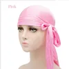 New Fashion Mens Satin Durags Bandana Turban Paryk Kvinnor Silky Durag Headwear Headband Pirathatt Hårtillbehör