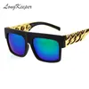 Longkeeper Fashion Gold Metal Beyonce Okulary przeciwsłoneczne Vintage Hip Hop Sun Glasses UV4001Sunglasses8793683