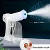 800ML CE Atomizing Disinfection Blue Light Nano Steam Gun Hair Spray Machine Ultra Fine Aerosol Water Mist Trigger Sprayer