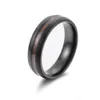 6 MM RVS houten ringen band Tail mens Engagement Wedding ring voor heren goud zilver zwart hiphop sieraden