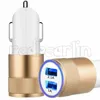 matal Alloy Dual ports Car Charger Adapter 3.1A usb phone Chargers For iphone 12 13 Samsung tablet pc mp3