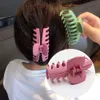 Pinza para el cabello grande y sólida para mujer y niña, accesorios para el cabello de maquillaje de baño, elegante, acrílico esmerilado, Clip en forma de cangrejo, pasador de horquilla