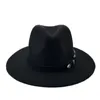 شتاء قبعة بنما Wina Women Caps Male Trilby Hat Wide Brim Fedora Caps with Belt Chapeau Homme Feutre YY180169186239