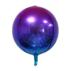 22 pouces 4D rampe dégradée couleur feuille ballons 9 couleurs forme ronde Globlos Ombre fête décoration ballon vitrine fête d'anniversaire Festival Ballon