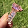 2020 New Top Selling Jewelry Sterling Sier&rose Gold Fill Large Pink Sapphire CZ Diamond Pear Cut Gemstones Women Wedding Ring