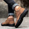 Outdoor Men Winter fur Boot Safety Shoes Combat Men's High Top Leather Toe Cap Work Boots snow warm Shoes size 38-441