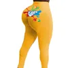 Kobiety Spodnie do jogi Sexy Slim Spersonalizuj Wzór Listy Drukowane Legginsy Damskie Nowe Mody Tight Spodnie Odzież 2020
