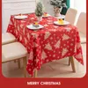 Świąteczny stół dekoracja obrus czerwony drzewo dekoracja akcesoria świeca kolacja wystrój gorąca sprzedaż nowa dostawa