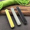 Amarelo G10 + Aço Bearing 1Pcs bola novo Flipper faca dobrável 440C cetim Tanto Ponto Lâmina Negra / areia / inoxidável Sheet Handle EDC Facas