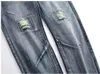 Jeans da uomo Arrivo Dritto Fori strappati Blu Moda lavato Denim invecchiato Grande taglia USA 28-42