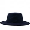 Chapeaux en feutre de laine pour femmes simples Fedoras à large bord blanc pour les chapeaux d'église de fête de mariage Pork Pie Fedora Hat Floppy Derby Triby Hats