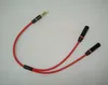 Earphone Cable Audio Cable 3.5Mm Male To 2 Female Metal Branch Red Splitter Adapter 100Pcs - New