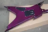 6 Cordas de Ouro corpo roxo Hardware guitarra elétrica com ponte Tremolo, HH Pickups, pode ser personalizado